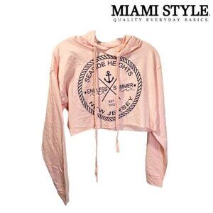 Women's Cropped Long‎ Sleeve Hoodie Workout Casual Pullover Cropped Sweatshirt